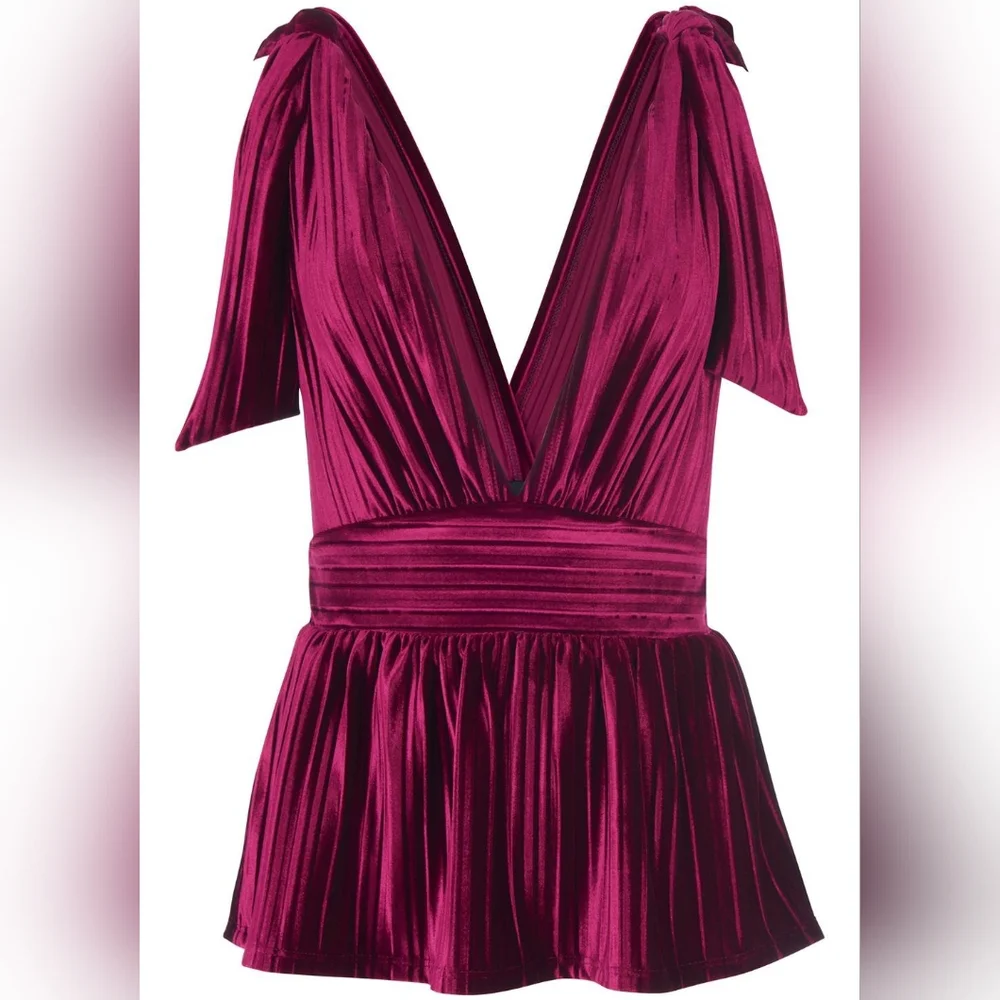 009 VENUS Pleated Velvet Top - Picture 5 of 6